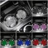 Multifunctional Car Diamond Coaster Water Cup Slot Non-Slip Mat Silica Pad Cup Holder Mat Auto Interior Decoration Accessories