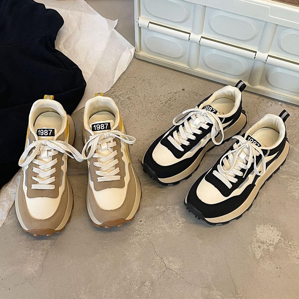 Forrest Gump Shoes Women'S Platform Niche Versatile Color Matching Casual Running Sports Dad Shoes Tide