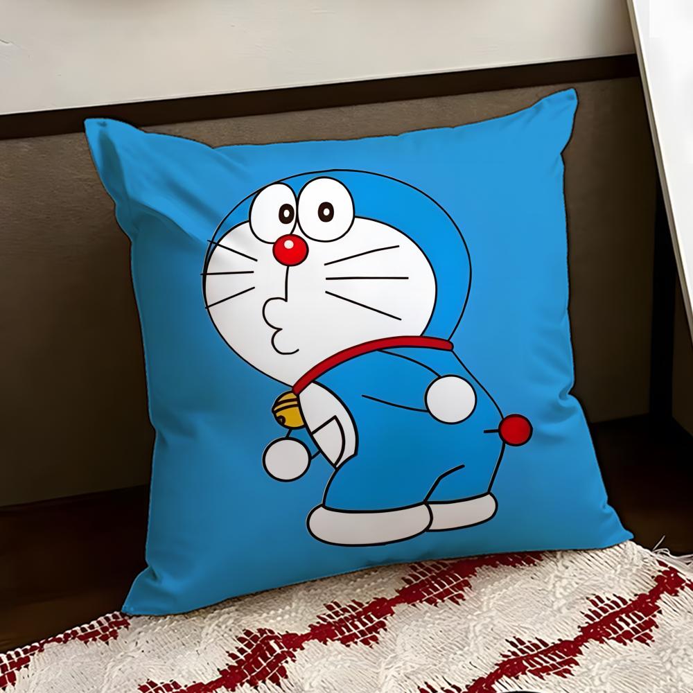 Anime DDoraemonS Cushion Cover Reversible Soft Durable Pillow Cover Home Car MultiScene Use for Daily Comfort