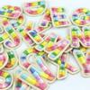 Stick-On Rainbow Letter Applique 3D Embroidery Patch with Sequins Eco-Friendly Felt Fabric for Hats and Clothes
