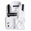 Tuxedo Suit Formal 6-Piece Set for Men: Wing Collar Shirt, Single Cufflinks, Groom Accessories