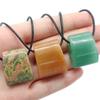 Women Necklace Natural Stone Green Aventurine/Agates/Labradorite Whistle-Shaped Pendant Charms For Clothes Jewelry Accessory