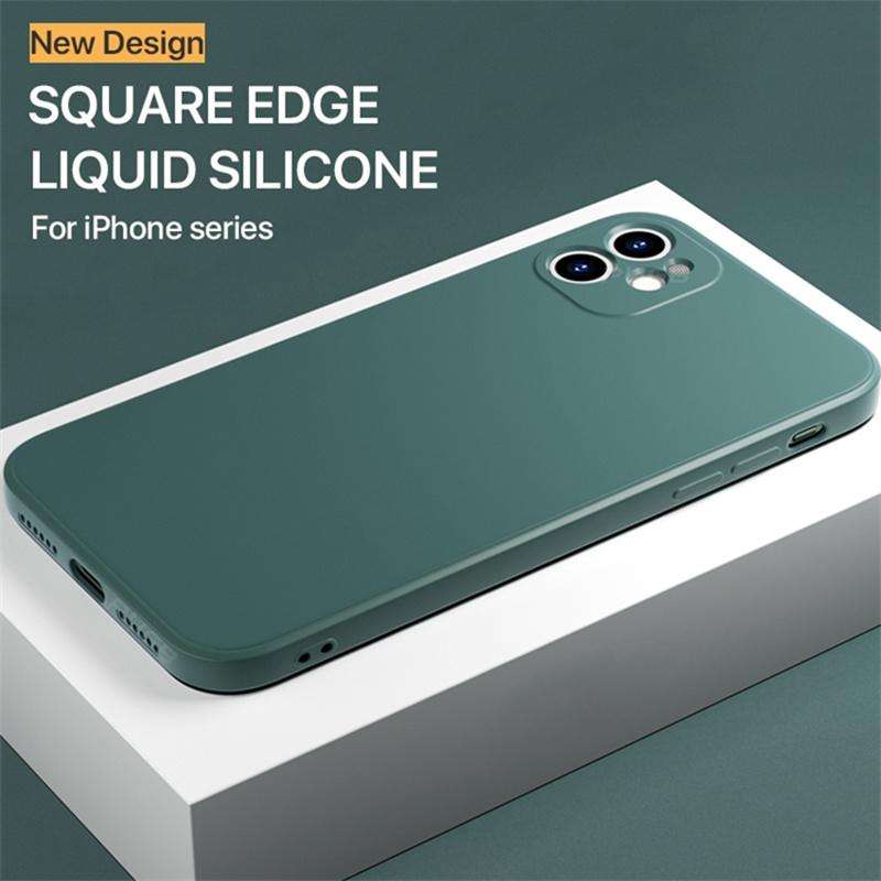 Роскошный противоударный чехол из жидкого силикона для iPhone 11 12 13 14 15 Pro Max7 8 iphone 15 X XS XR Max Mini Задняя мягкая крышка Funda