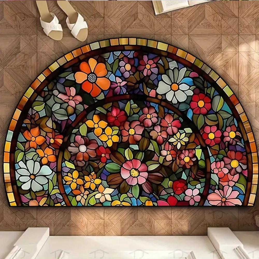 Flower Floral Welcome Rugs Non Slip Door Mat High Quality Entrance Mat Indoor Outdoor