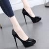 Light Luxury High Heels Women's Thin Heels Pointed Women's Shoes Sexy 12CM Single Shoes Black White Red Shoes Are Not Tired