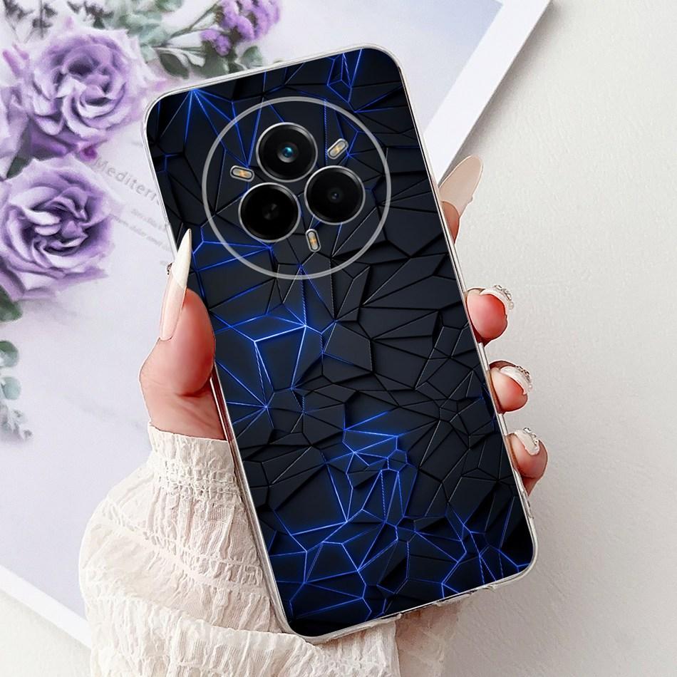Для Realme 14 Pro 14Pro+ Элегантный чехол для телефона с цветочным принтом и кошкой Для Realme 14 Pro Plus 14Pro 5G Мягкие силиконовые ТПУ чехлы