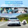 10.26' HD экран CarPlay и Android Auto, камера 4K+1080P, 64 ГБ, циклическая запись, Bluetooth, голосовое управление, GPS, FM