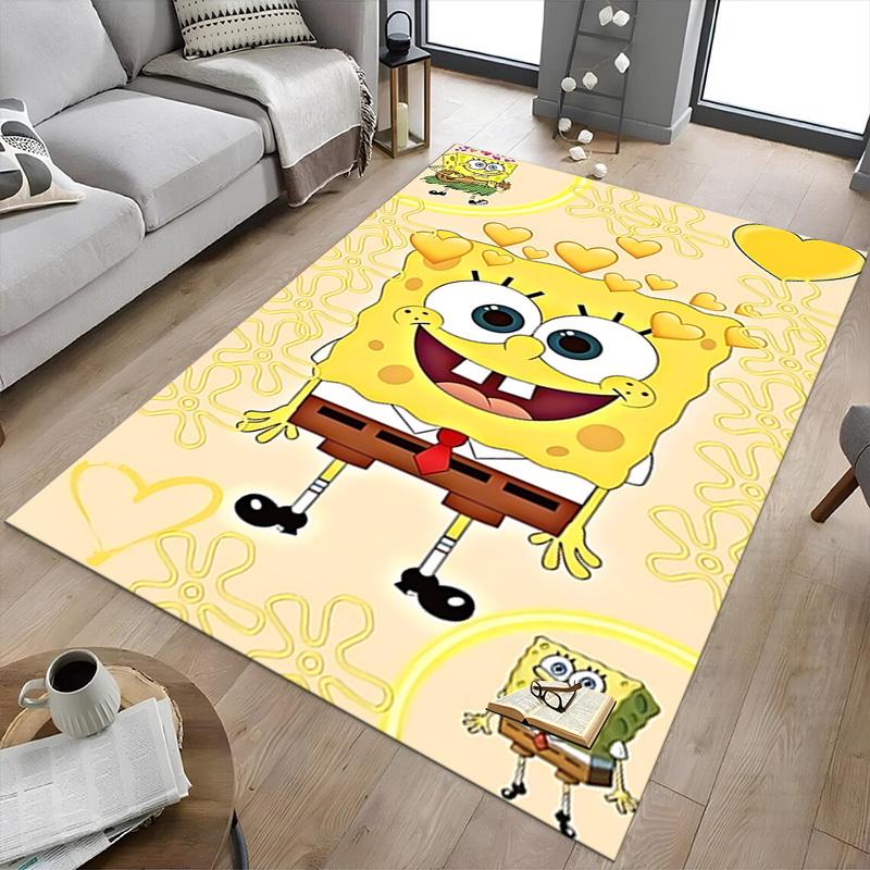 1 шт. Коврик Губка Боб Квадратные Штаны, Нескользящий, Полиэстеровый, для офиса, спальни