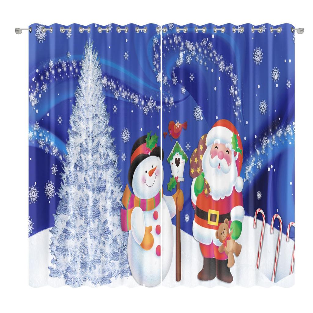 Рождественские шторы для спальни, гостиной, балкона, затемняющие шторы для офиса, отеля, теплоизолирующие шторы