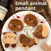 Милый плюшевый кулон в виде фрукта и животного, брелок, креативный мультяшный симуляционный животный, мягкая игрушка, забавная декорация для рюкзака, подарки