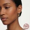 925 Sterling Silver Heart Paperclip Hoop Earrings Full CZ Stones Dainty Love Symbol Huggie Earrings Jewelry Gift for Women Girls
