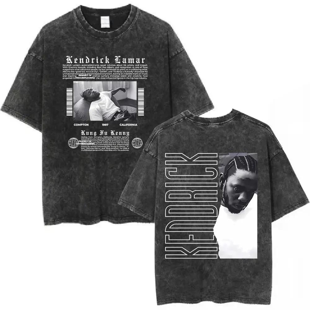 Washed Vintage Rapper Kendrick Lamar SZA Grand National Tour Tshirt They Not Like Us T Shirt Men Hip Hop Fashion Tshirt