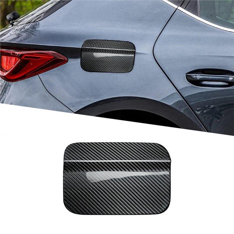 For SEAT LEON 2017- Real Carbon Fiber Fuel Tank Cover Trim Panel Auto Accessories