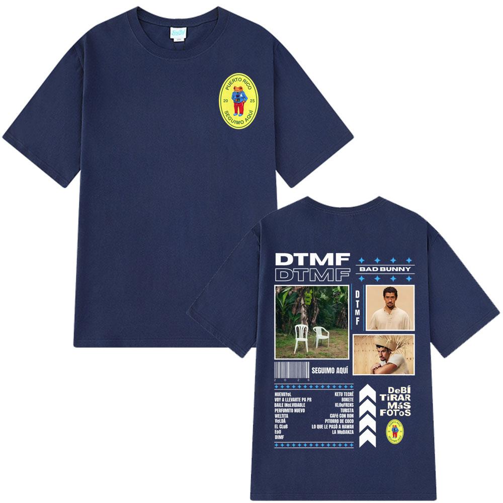 2025 Summer Bad Bunny DeBi TiRAR MaS FOToS DTMF Graphic Men Women Male Hip Hop Oversized 100% Pure Cotton Printed T Shirts Y2k