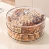 Круглая тарелка для сухофруктов Прозрачная разделенная конфетница Десертное блюдо Креативная фруктовая тарелка Гостиная