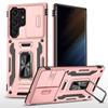 Ring Stand Rotating Slide Camera Lens Military Grade Armor Phone Case For Samsung Galaxy S26 S25 S24 S23 S22 Ultra Plus FE Cover