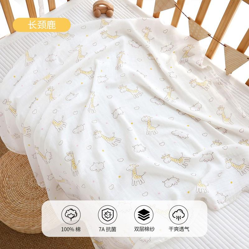 Bamboo Cotton Muslin Swaddle Blanket Newborns - Soft Breathable Wrap Towel Baby Bath Crib Stroller Use