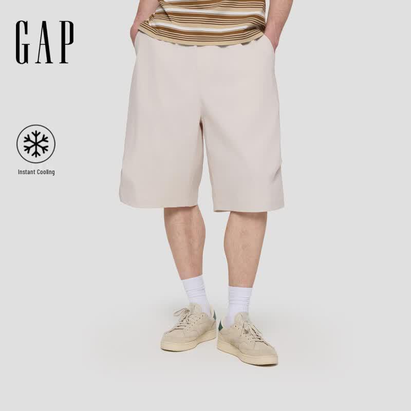 Gap Мужские легкие укороченные брюки прямого кроя с логотипом