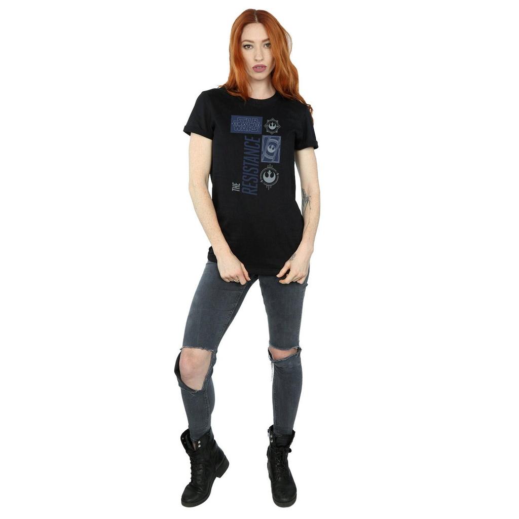 Star Wars Womens/Ladies The Last Jedi The Resistance Cotton Boyfriend T-Shirt