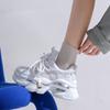 Разноцветные нескользящие кроссовки на толстой платформе, женские модные туфли для папы с толстой подошвой, женские осенние туфли на шнуровке из вулканизированной стали