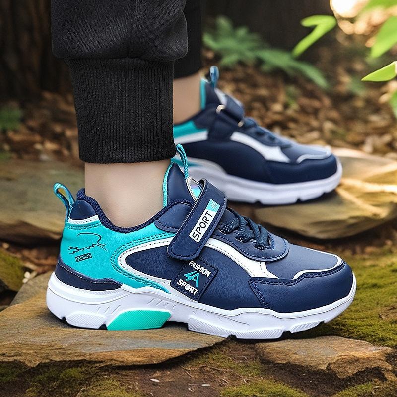 Cross-border Hot Selling Boys' Shoes 2024 Spring and Autumn New Mesh Breathable Medium and Large Boys Children's Sports Shoes