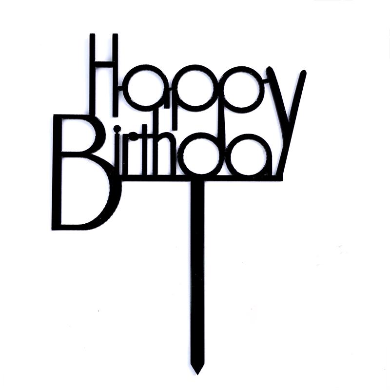 Acrylic Cake Topper - Happy Birthday Mom & Dad, Mother's/Father's Day Decoration