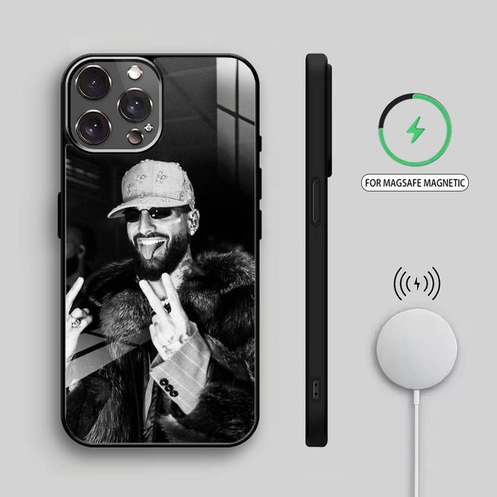S-Singer M-Maluma P-Pelon Чехол для iPhone17,16,15,14,13,12,11 Plus,Pro Max Магнитный Для Magsafe Беспроводной Зарядки