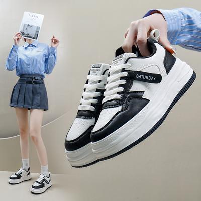 Белые туфли для женщин, новые весенние студенческие туфли в корейском стиле, универсальные повседневные модные туфли с толстой подошвой, модные кроссовки H018