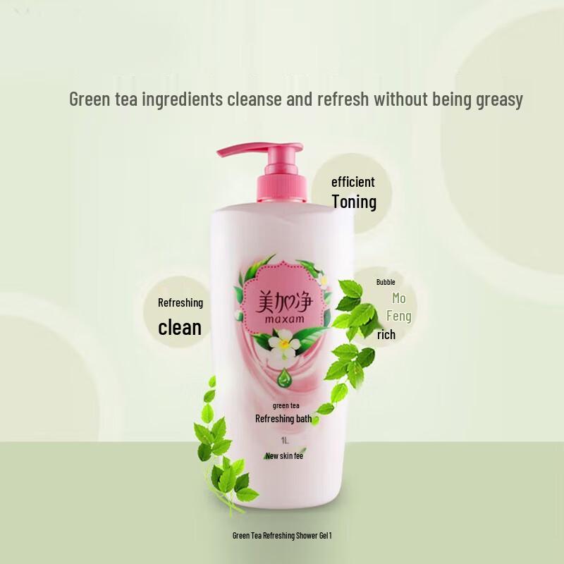 Meijiajing Refreshing Green Tea Shower Gel 1L