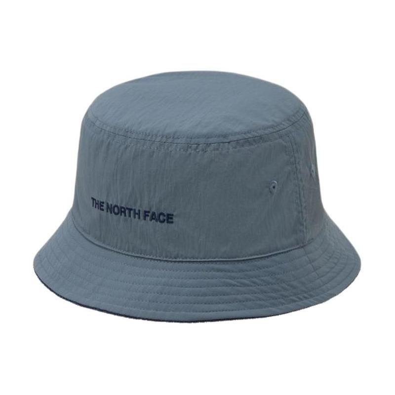 The North Face Double-sided fashion design, nylon bucket hat, same style for men and women, navy blue/slate navy/slate gray L