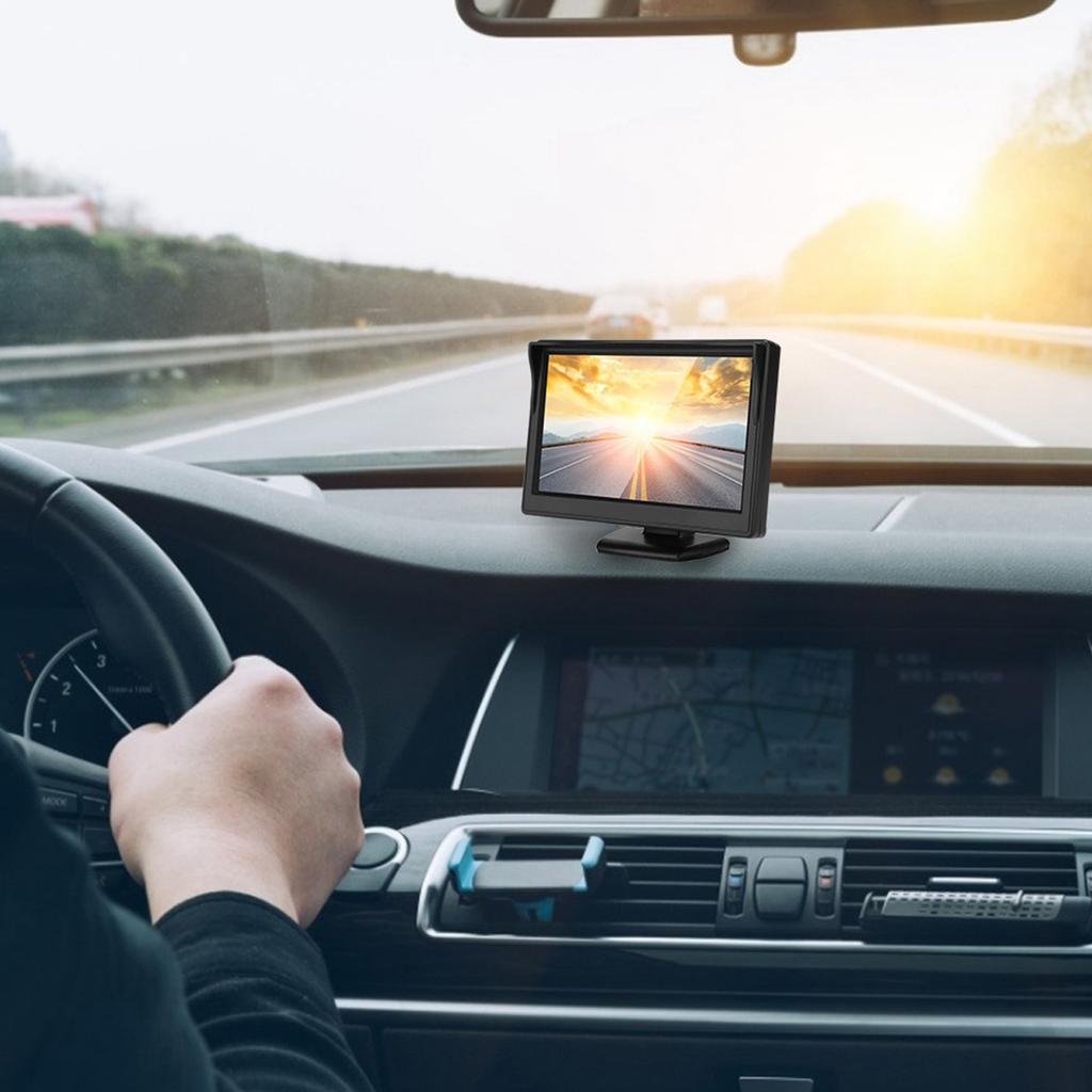 5-дюймовый TFT LCD монитор высокой четкости заднего хода для парковки автомобиля с водонепроницаемым экраном для камеры заднего вида