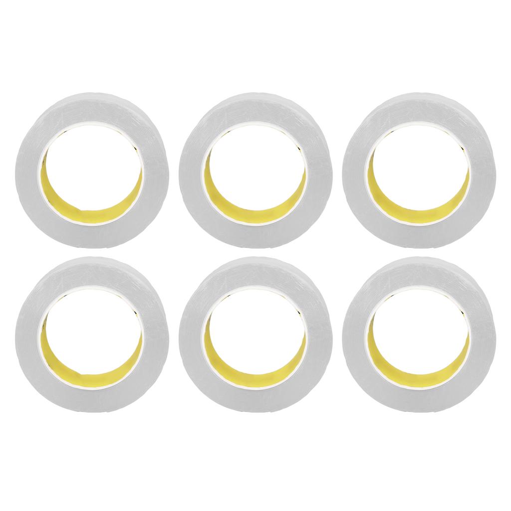 6 рулонов двухсторонних лент толщиной 0,1 мм, шириной 50 мм, длиной 5 м, прозрачный клей для подвешивания картин