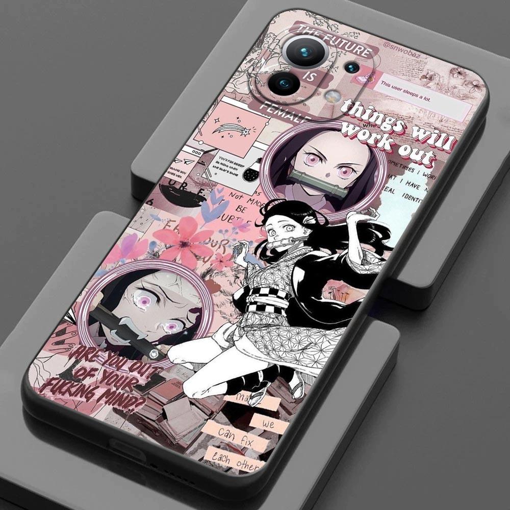 Чехол Demon Slayer Anime для Xiaomi Mi 9 9se 8 10 10T A2 Lite 10S 9T CC9 Note 10 Pro 9Lite 5G Cover Kimetsu No Yaiba Manga Fundas