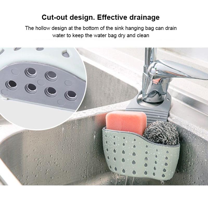 Кухонная сливная корзина для хранения, держатель для мыльной губки, держатель для кухонной раковины, регулируемая полка для губки, подвесная сливная корзина, кухонные инструменты