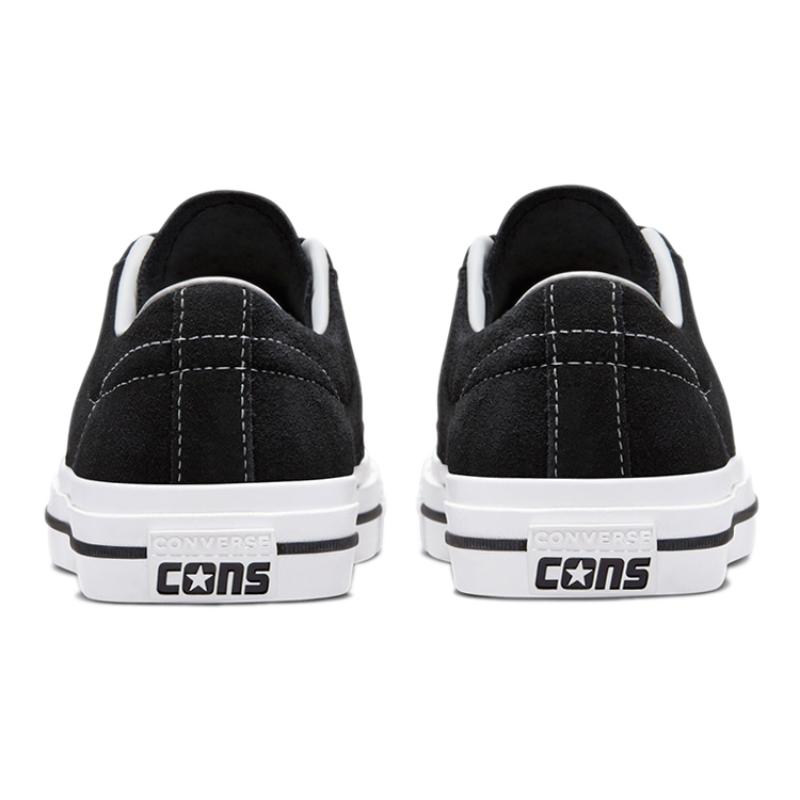 Converse One Star Pro Замшевые Удобные Износостойкие Нескользящие Низкие Кеды Унисекс Черно-белые
