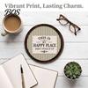 Rustic Living Room Hanging Ornament Retro Wooden Striped Wall Decoration with Funny Slogan, Ornament, Entryway Decorative Art Round Mounted Decor for