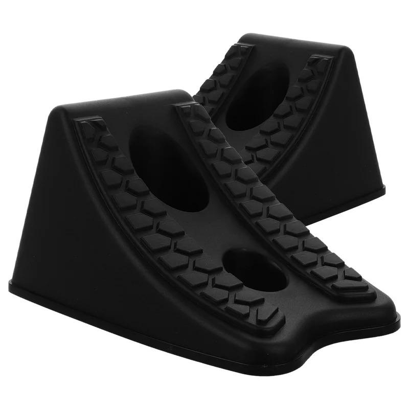 2 шт. Пластиковые противооткатные упоры для колес Сверхпрочные для легковых автомобилей, автодомов, прицепов, для бездорожья Стопоры для безопасности транспортных средств Противооткатные упоры для колес Блоки для шин