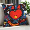 Cartoon Tata Cushion Cover Cushion Cover Set 4Pcs 50X50 45X45 40X40 Pillowcase Decorative Sofa Home Decor