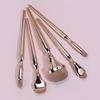 9Pcs Makeup Brushes Set Gold Handle for Foundation Powder Soft Fluffy Makeup Tools Cosmetic Powder Eye Shadow Foundation Blushes