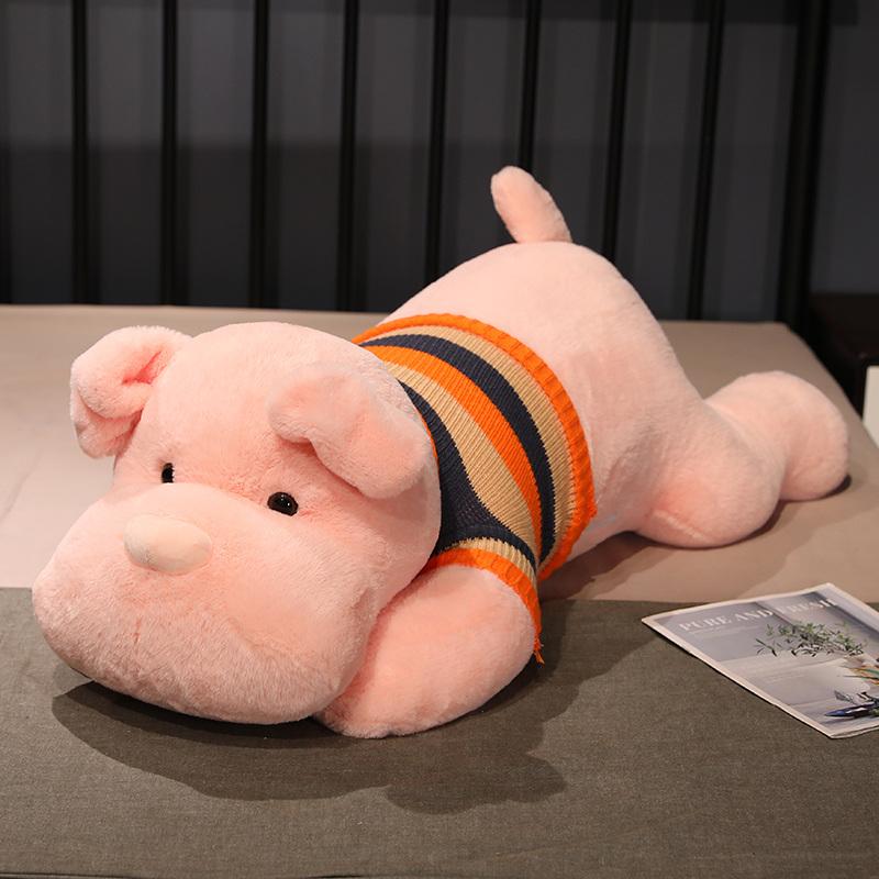 Гигантская 70/100 см лежащая собака в свитере плюшевые игрушки кавайная лежащая хаски подушка мягкие животные куклы мальчики девочки подарок