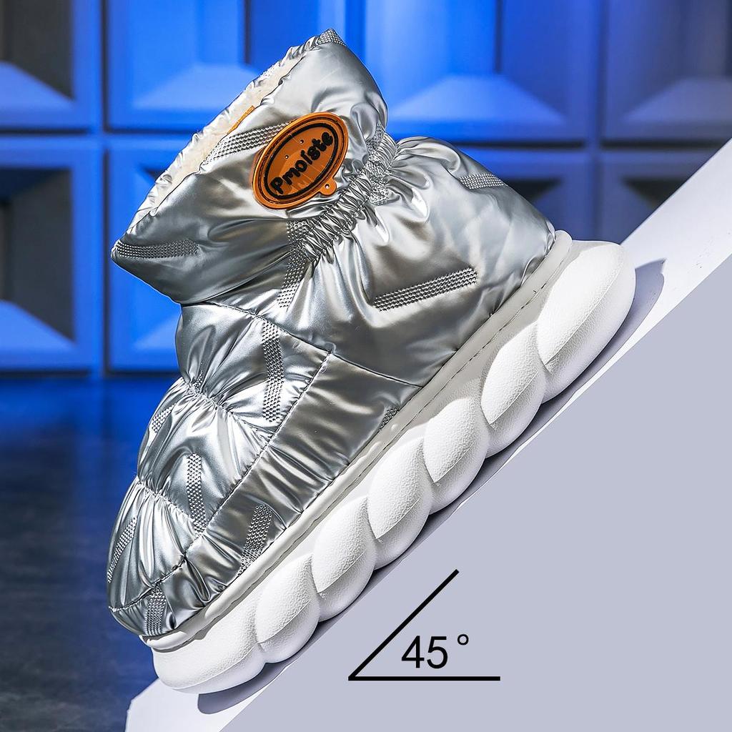 Зимние домашние тапочки для женщин 2023, теплые короткие плюшевые пуховые мягкие домашние тапочки на платформе, водонепроницаемая хлопковая обувь, мужские зимние ботинки