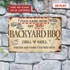 D Flat pc Персонализированное Имя Текст BBQ Табличка Custom Rustic x см Задний двор Открытая Кухня Подарок (Только для украшения)