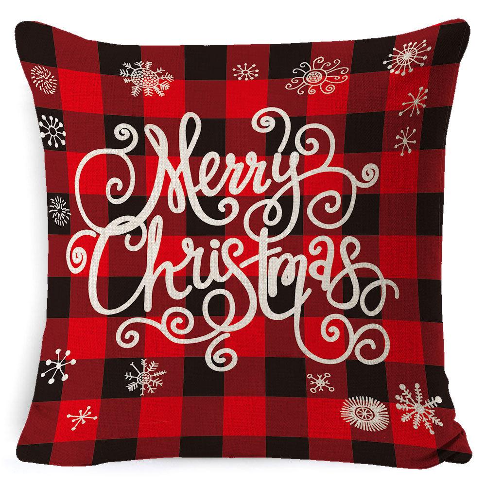 Christmas Pillow Case Christmas Light Luxury High-end Pillow Family Bed Pillow Case Home Cushion Bed Pillow