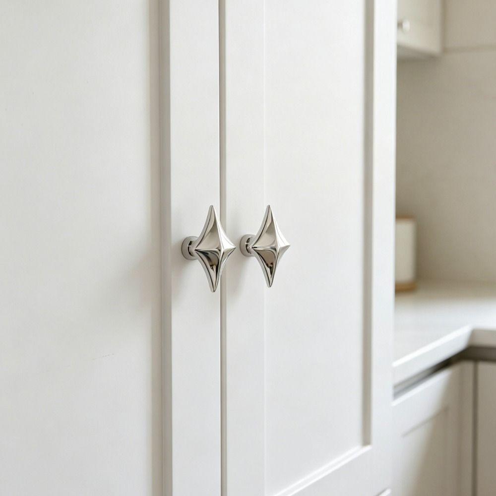 Four Point Star Drawer Pulls Modern Minimalist Furniture Handles Cabinet Knobs Indoor Furniture