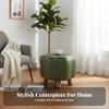 Stackable Upholstered Pouf Hardwood Wood Frame Low Stool Versatile Strong Load-Bearing for Children, Adults, Entryway, Bedroom
