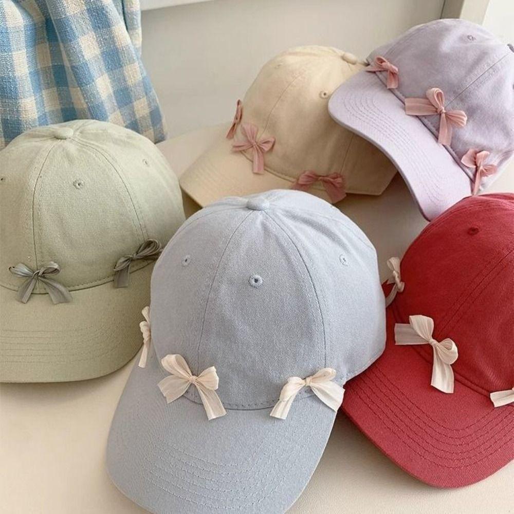 Wide Brim Bow Baseball Hats Adjustable Beach Hat Fashion Hip Hop Hat For Men Women