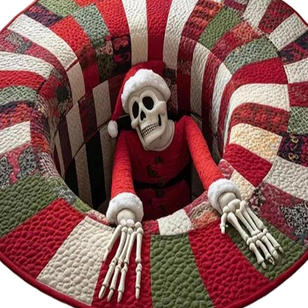 3D Rug 3D Mat Floor Christmas Decor Skull Non-Slip Visual Door Carpet For Kitchen Entryway Entrance Indoor Bathroom Bedroom