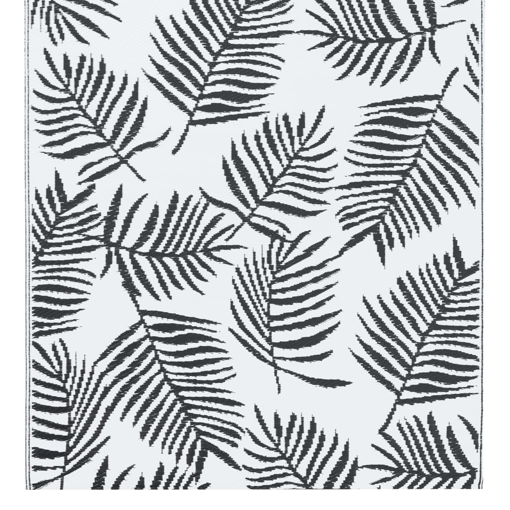 vidaXL Outdoor-Teppich ARAKIL Weiß und Schwarz 120x180 cm PP