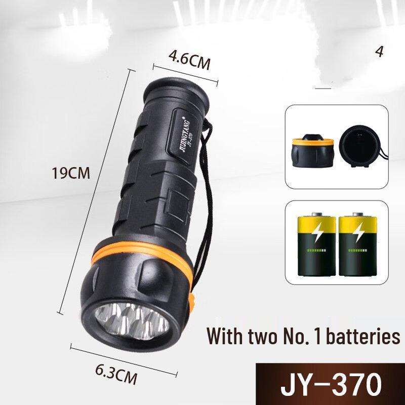 Прочный резиновый фонарик JY-370