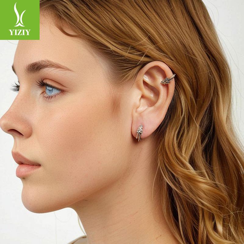 Ретро Персонализированные Серьги-Драконы Клипсы для козелка уха, Средневековые Серьги на удачу из стерлингового серебра S925, Серьги